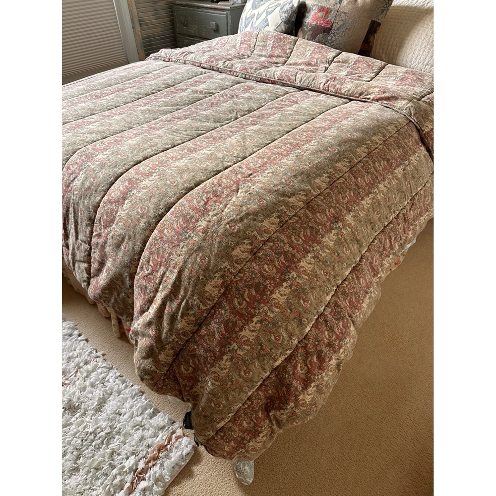 Vintage Ralph Lauren Hearthside Full Queen Comforter & 2 Standard Ruffled Shams